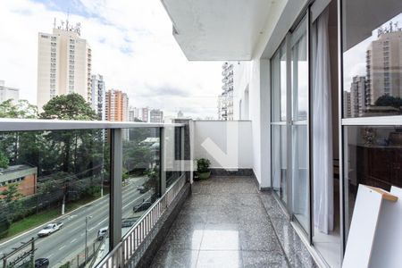 Varanda da Sala de apartamento à venda com 3 quartos, 130m² em Vila Andrade, São Paulo