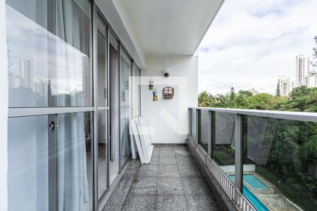 Varanda da Sala de apartamento à venda com 3 quartos, 130m² em Vila Andrade, São Paulo