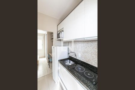 Cozinha de apartamento para alugar com 1 quarto, 24m² em Centro Histórico, Porto Alegre