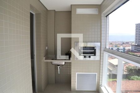 Sala/Varanda Gourmet de apartamento para alugar com 1 quarto, 52m² em Caiçara, Praia Grande