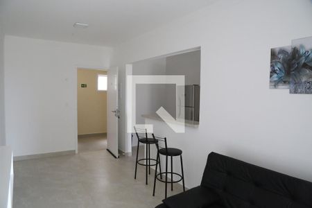 Sala de apartamento para alugar com 1 quarto, 52m² em Caiçara, Praia Grande