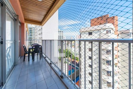 Varanda da Sala de apartamento à venda com 4 quartos, 143m² em Vila Bastos, Santo André
