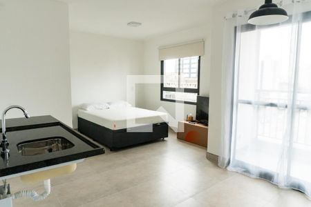 Sala/Cozinha de apartamento para alugar com 1 quarto, 28m² em Mirandópolis, São Paulo