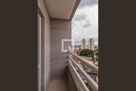 Sacada da Sala de apartamento à venda com 2 quartos, 49m² em Parque Industriario, Santo André
