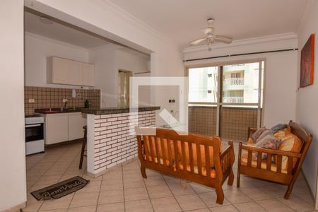 Sala de apartamento para alugar com 2 quartos, 65m² em Tombo, Guarujá
