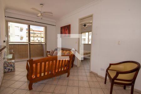 Sala de apartamento para alugar com 2 quartos, 65m² em Tombo, Guarujá