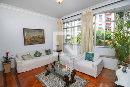 Sala de Estar de apartamento à venda com 4 quartos, 175m² em Laranjeiras, Rio de Janeiro