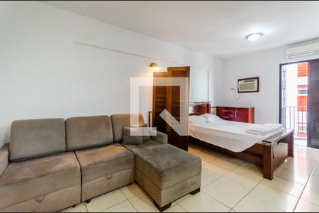 Sala e quarto de kitnet/studio para alugar com 1 quarto, 30m² em Centro, São Vicente