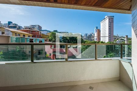 Varanda da Sala de apartamento à venda com 3 quartos, 85m² em Grajaú, Belo Horizonte