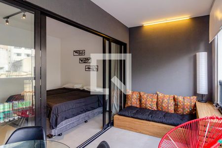 Studio à venda com 34m², 1 quarto e sem vagaVaranda e Cozinha