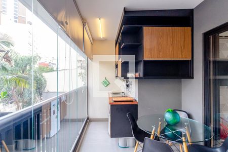 Varanda e Cozinha de kitnet/studio à venda com 1 quarto, 34m² em Vila Buarque, São Paulo