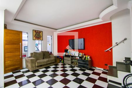 Sala de estar de casa à venda com 3 quartos, 220m² em Vila Camilópolis, Santo André