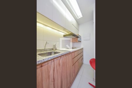 Cozinha de apartamento para alugar com 1 quarto, 25m² em Bela Vista, São Paulo