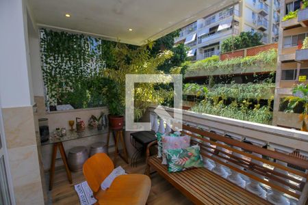 Varanda da Sala de apartamento à venda com 2 quartos, 106m² em Humaitá, Rio de Janeiro