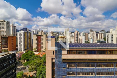 Vista da Sala de kitnet/studio para alugar com 1 quarto, 39m² em Lourdes, Belo Horizonte