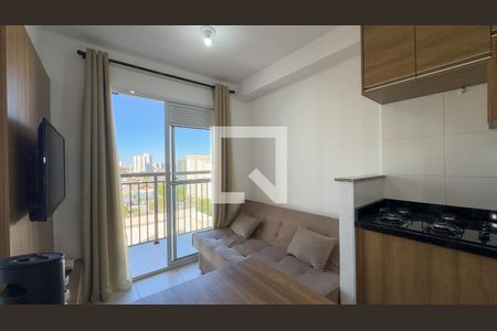 Sala e Cozinha de apartamento para alugar com 1 quarto, 29m² em Jardim Caravelas, São Paulo