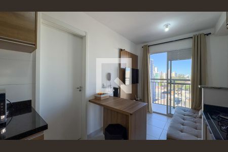 Sala e Cozinha de apartamento para alugar com 1 quarto, 29m² em Jardim Caravelas, São Paulo