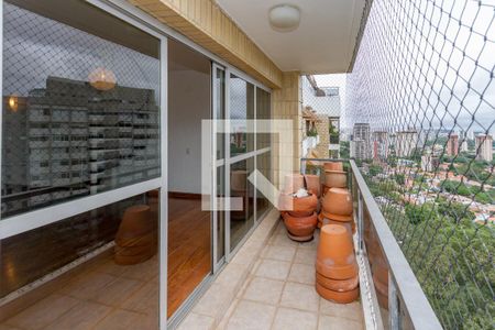 Varanda da Sala de apartamento para alugar com 5 quartos, 330m² em Santo Amaro, São Paulo