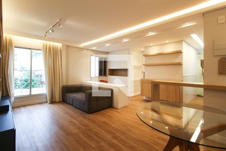 Sala de apartamento para alugar com 1 quarto, 52m² em Indianópolis, São Paulo