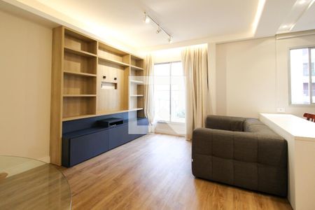 Sala de apartamento para alugar com 1 quarto, 52m² em Indianópolis, São Paulo