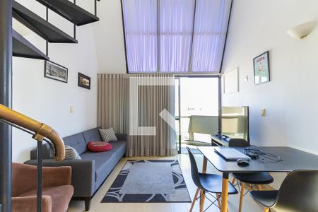 Sala de apartamento à venda com 1 quarto, 57m² em Cambuí, Campinas