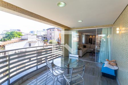 Varanda da Sala 1 de apartamento à venda com 4 quartos, 400m² em Cidade Nova, Belo Horizonte