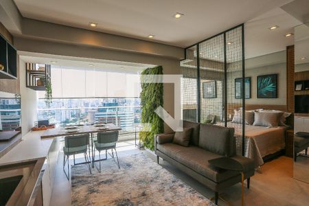 Sala de Estar Studio de apartamento à venda com 1 quarto, 38m² em Butantã, São Paulo