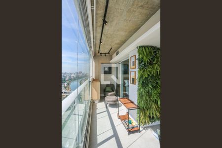 Varanda da Sala Studio de apartamento à venda com 1 quarto, 38m² em Butantã, São Paulo