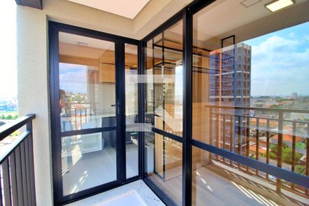 Varanda da Sala de apartamento à venda com 1 quarto, 44m² em Campestre, Santo André