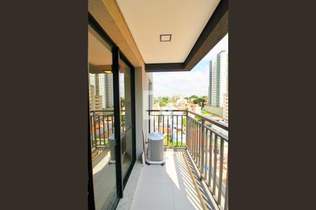 Varanda da Sala de apartamento à venda com 1 quarto, 44m² em Campestre, Santo André