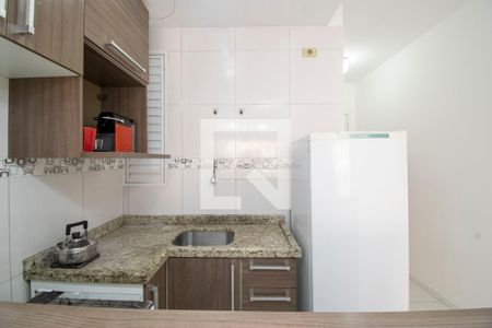 Cozinha de kitnet/studio à venda com 1 quarto, 32m² em Centro Histórico, Porto Alegre