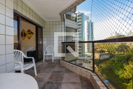 Varanda da Sala de apartamento para alugar com 3 quartos, 95m² em Jardim Tejereba, Guarujá