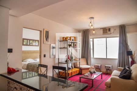 Sala de apartamento para alugar com 1 quarto, 48m² em Centro, Ribeirão Preto