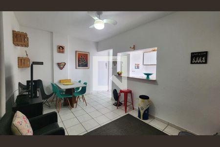 Sala de apartamento para alugar com 1 quarto, 54m² em José Menino, Santos