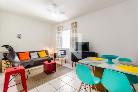 Sala de apartamento para alugar com 1 quarto, 54m² em José Menino, Santos