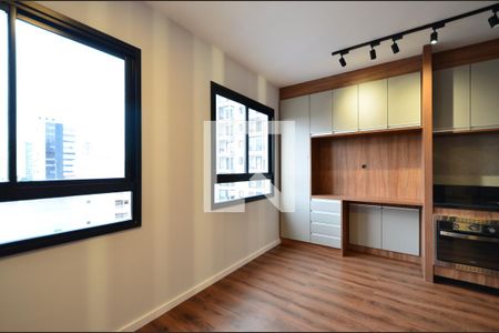 Sala/Cozinha de kitnet/studio para alugar com 1 quarto, 28m² em Mirandópolis, São Paulo