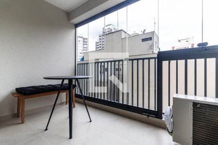 Varanda de kitnet/studio para alugar com 1 quarto, 24m² em Bela Vista, São Paulo