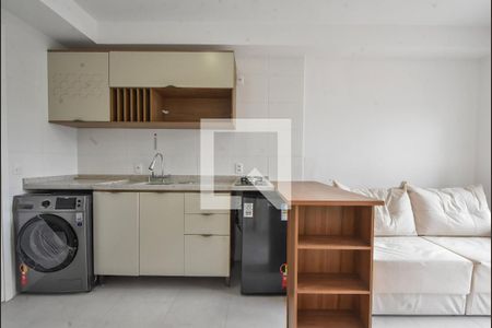 Cozinha de apartamento para alugar com 1 quarto, 28m² em Jardim Caravelas, São Paulo