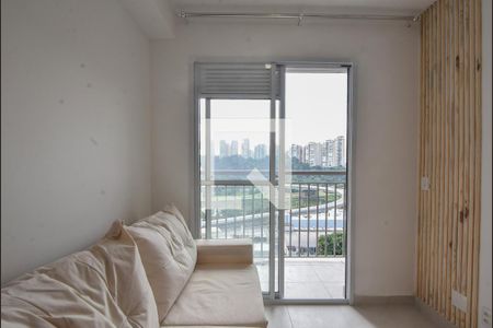 Sala de Estar  de apartamento para alugar com 1 quarto, 28m² em Jardim Caravelas, São Paulo