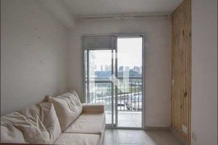 Sala de Estar  de apartamento para alugar com 1 quarto, 28m² em Jardim Caravelas, São Paulo