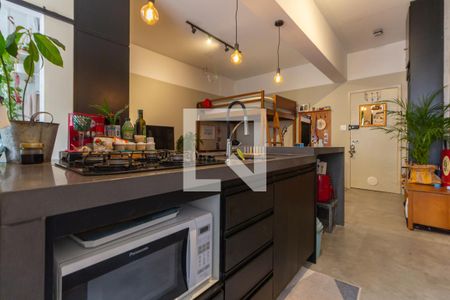 Cozinha de kitnet/studio à venda com 1 quarto, 45m² em Bela Vista, São Paulo