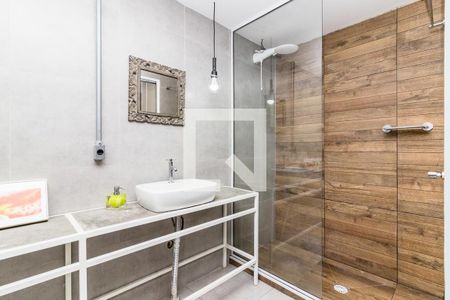 Banheiro de kitnet/studio à venda com 1 quarto, 37m² em Centro Histórico, Porto Alegre