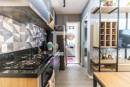 Cozinha de apartamento à venda com 1 quarto, 25m² em Bela Vista, São Paulo