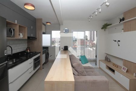 Sala e Cozinha de apartamento à venda com 2 quartos, 54m² em Jardim Independência, São Paulo