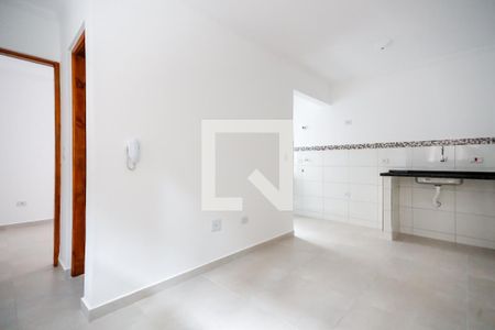Sala e Cozinha de Apartamento com 1 quarto, 27m² Vila Constança 