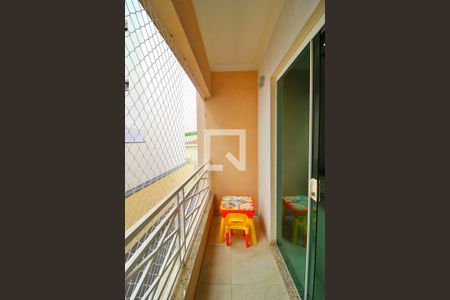 Varanda da Sala de casa de condomínio à venda com 3 quartos, 158m² em Vila Assunção, Santo André
