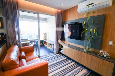 Sala de apartamento para alugar com 1 quarto, 55m² em Campo Belo, São Paulo