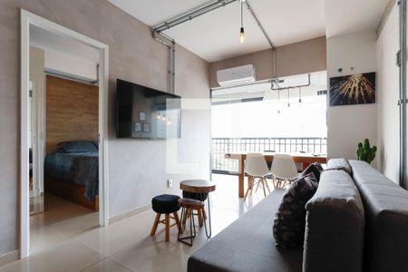 Sala de apartamento à venda com 1 quarto, 43m² em Santa Cecília, São Paulo