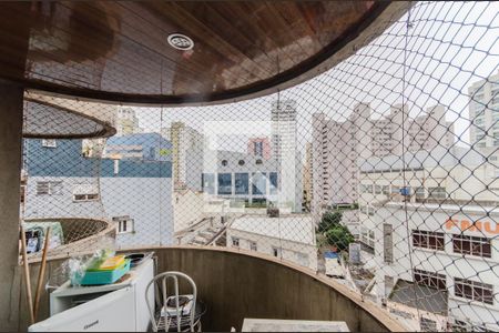Varanda da Sala/Cozinha de apartamento à venda com 1 quarto, 36m² em Liberdade, São Paulo