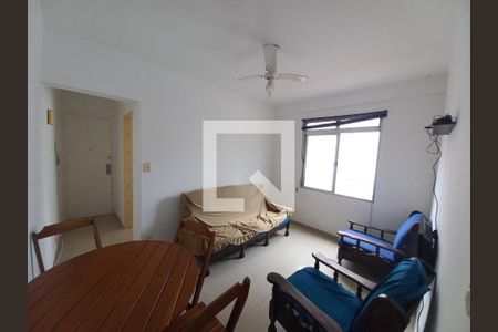 Sala de apartamento para alugar com 1 quarto, 55m² em Centro, São Vicente